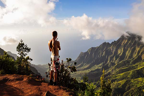 Stunning view of Kalalau Valley on the Island of Kauai - Hawaii, USA.