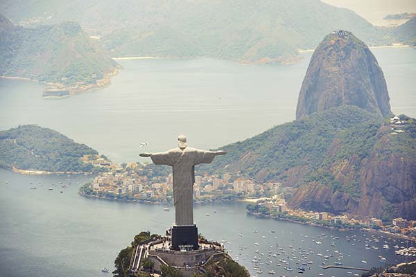 Shot of the Christ the Redeemer monument in Rio de Janeiro, Brazil