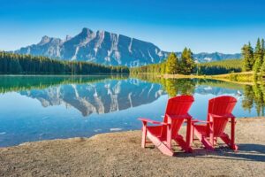 Tranquil Landscape Banff National Park Alberta Canada -cm